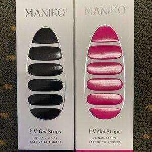 NIB: 2-packs Maniko UV Gel nail strips (Pinky Promise and Limited Edition Onyx)
